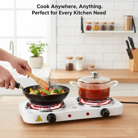 Electric Double Stove Hot Plate - 2000W
